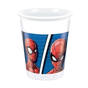 Bicchieri Pl. 200ml 8pz Spiderman Team