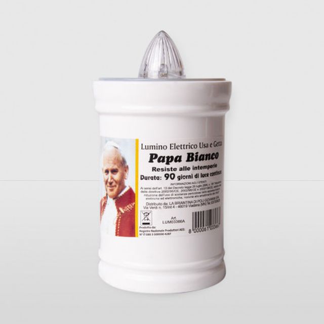Lumino Elettrico Papa Bianco
