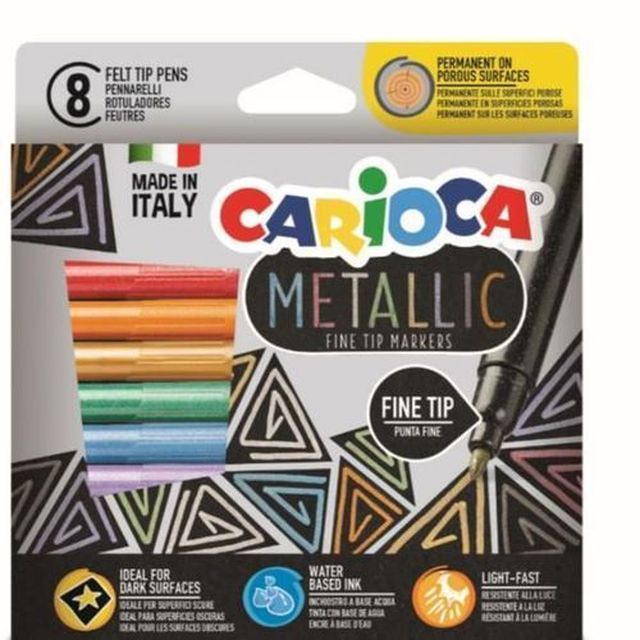 Carioca Metal. Fineliner Box 6 Pz Felt