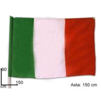 Bandiera Italia C/asta Cm.90x150