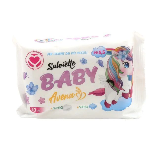 Salviette Baby Unicorno Avena 20pz Displ